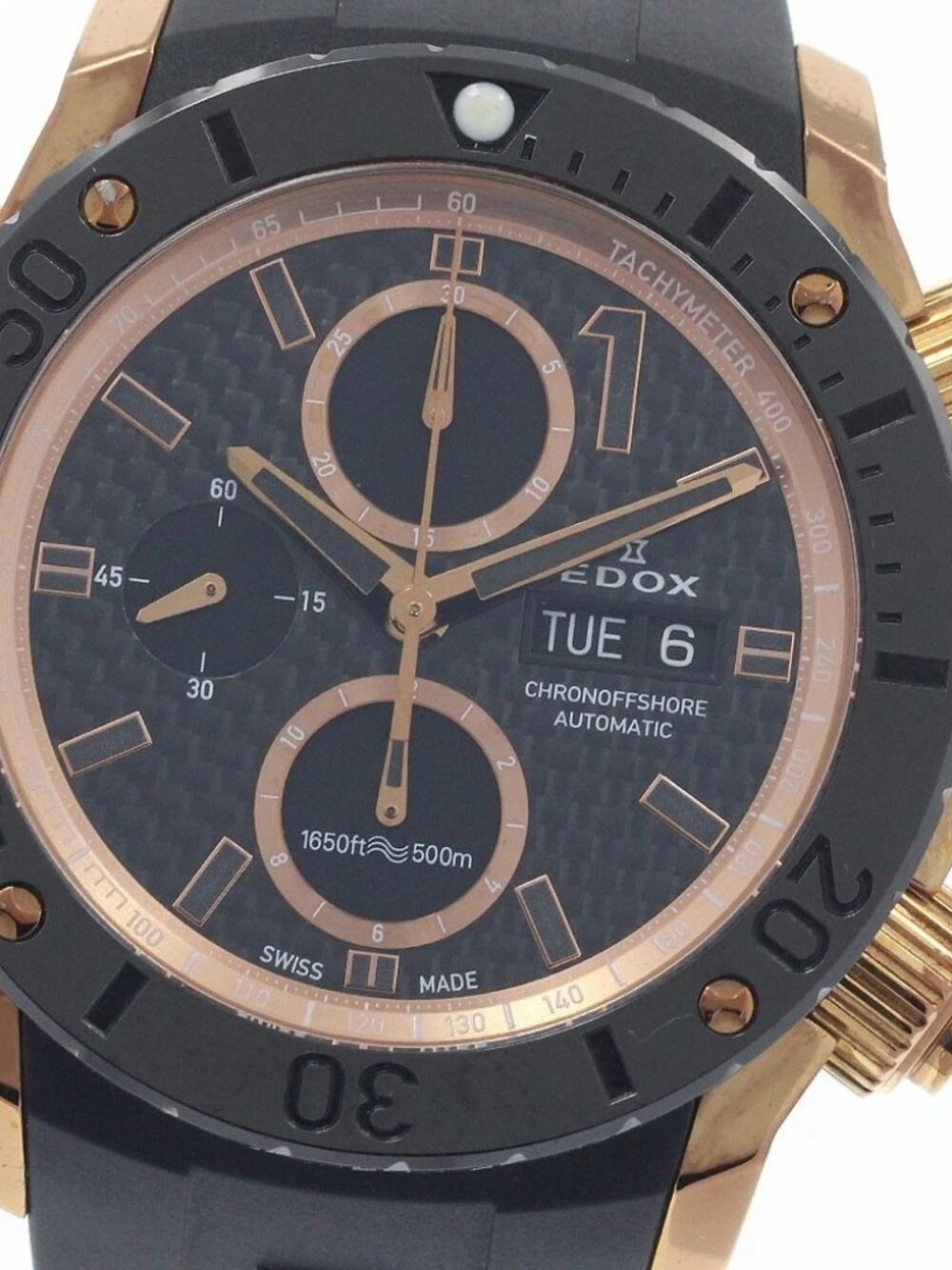 EDOX Class One Chrono Offshore 01114 Day date black Dial Automatic Men's_961871